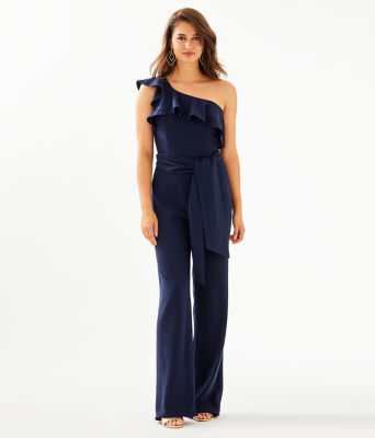 Lilly Pulitzer Lyra One-shoulder Jumpsuit In Raz Berry | ModeSens