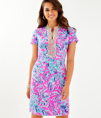 Lilly Pulitzer Adrena Stretch Shift Dress In Mandevilla Pink New Kids ...